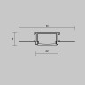 Рассеиватель для профиля 61×14 (Чёрный, 2 м), MAYTONI ALM-6114-B-DF-2M 642014